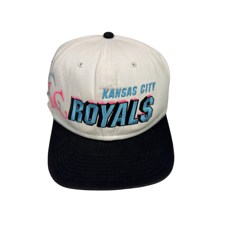 Kansas City Royals Snapback Hat Mens White Black KC Logo Nike Team Sports MLB